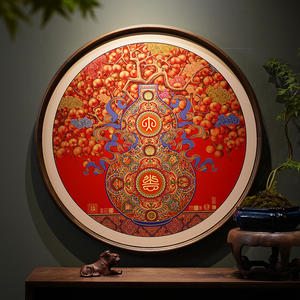 Cuadro Decorativo de Madera Maciza de Latón con Diseño de Caqui para Sala de Estar, Entrada o Pasillo, <span class=keywords><strong>Precio</strong></span> Bajo de Fábrica, Venta al por Mayor - Product Image 3