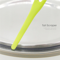 Brosse de nettoyage pour presse-ail, grattoir, brosse pour ordinateur, 110 mm de longueur, fonction de nettoyage de la poussière, en plastique PBT vert, brosse de nettoyage pour cuisine