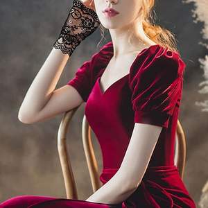 Sarung tangan renda wanita, tanpa jari motif bunga, sarung tangan <span class=keywords><strong>Prom</strong></span> pengantin untuk pesta pernikahan, aksesori kostum - Product Image 2