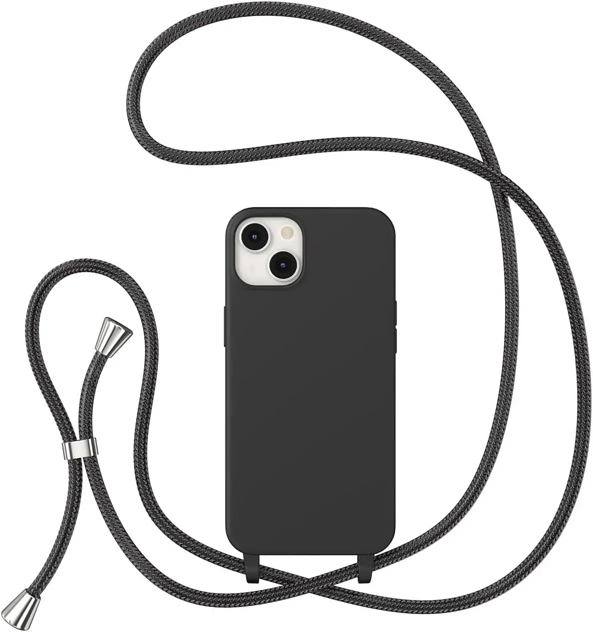 सरकारी तरल सिलिकॉन Crossbody हार डोरी का पट्टा मामले iPhone के लिए 11 12 13 14 प्रो मैक्स मिनी XS X XR 6 7 8 प्लस नरम कवर