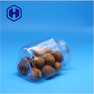 300ml cấp thực phẩm Cookie thực phẩm kẹo tam giác hình dạng vật nuôi nhựa rõ ràng <span class=keywords><strong>Jar</strong></span> với nắp rõ ràng - Product Image 5