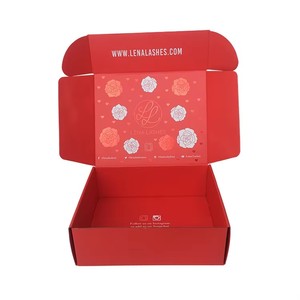 Boîtes en carton ondulé colorées avec estampage à chaud or et argent, pour emballage rigide <span class=keywords><strong>rouge</strong></span> de stylos, d'avions et de perruques - Product Image 1