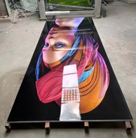 Décoration flexible Impression UV multicolore Grand panneau mural en PVC Marbre Feuille Panneau