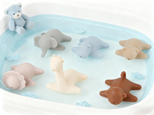 Ensemble de jouets de bain en silicone pour bébé, animaux de la jungle, jouets de bain pour bébé, enfants, douche, cadeau pour enfants - Product Image 4