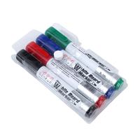 Marqueur effaçable à sec Queenstar B105, 4/6/10/12 couleurs, pointe fine, rechargeable, ensemble de stylos pour salle de classe