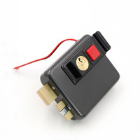 Serrure de surface à cylindre rond en laiton, serrures électriques pour portail et porte, avec clés, pour portail extérieur en bois ou en acier