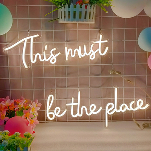 Digatla-luz de neón flexible, luz <span class=keywords><strong>led</strong></span> blanca cálida de 12v, acrílica, este debe ser el lugar, señal de neón - Product Image 3