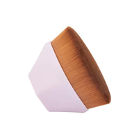 Pinceau professionnel hexagonal Kabuki plat en nylon pour fond de teint, estompeur, correcteur, eye-liner, crayon à sourcils et application visage