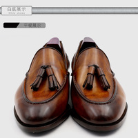 Hochwertige formelle Abends chuhe Herren Echtes Leder Hand gefertigt Slip On Herren Slipper Klassische Leder Quaste benutzer definierte Herren schuhe