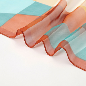 คุณภาพสูง<span class=keywords><strong>Georgie</strong></span> Voileผ้าพันคอผ้าไหมผ้าคลุมไหล่ผู้หญิงฤดูใบไม้ผลิฤดูร้อนคอลเลกชันลายสก๊อตที่มีสีสันเส้นด้ายSplicedคุณภาพสูงชีฟอง - Product Image 6