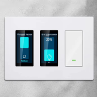 Interrupteur intelligent à écran tactile LCD modèle Smart 118 (spécifications UK/US) avec relais 1/2 voies pour usage domestique et hôtelier