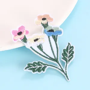 Colours flower appliques girl clothes embroidery patches Sewing Supplies sew iron on patches children clothes embroidery