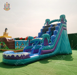 Thương mại 18ft trượt nước <span class=keywords><strong>Inflatable</strong></span> bán buôn sứa Hồ bơi bơm hơi trượt cho người lớn - Product Image 3