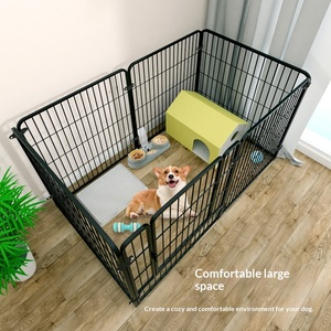 Hondenren van metaal, solide metalen hondenren met afzetting voor kleine en middelgrote honden, binnen en buiten, puppyren, extra stevige kennel - Product Image 4