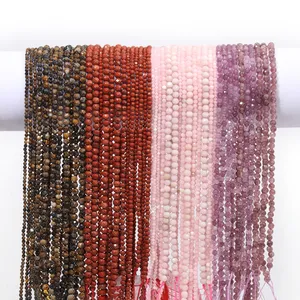 Cuentas de Piedra Natural de Apatita, Ópalo y Citrino Facetadas 2/3/4/MM en Tiras para Accesorios de Collar y Fabricación de Joyería - Product Image 5