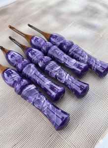 Crochets en résine et en bois durables, surface lisse, design ergonomique léger pour le tricot, le crochet et les projets d'artisanat - Product Image 2