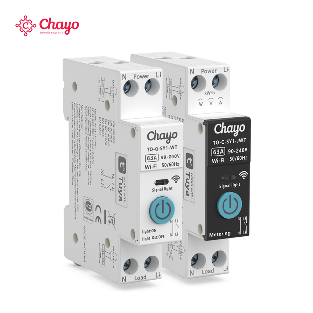 Tuya Wi-Fi DIN Rail Smart Switch Relay 90-240V Remote Control Smart Circuit Breaker Timer Relay for Home Application Chayo