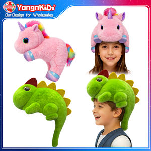 Sombrero de disfraz loco al por mayor, sombreros de animales de fiesta de Carnaval de terciopelo personalizados, juguete de peluche supersuave para Niñas para ocasiones de cumpleaños - Product Image 1