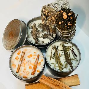 Bougie d'aromathérapie artisanale sans fumée en cire <span class=keywords><strong>de</strong></span> soja pour <span class=keywords><strong>sauge</strong></span> <span class=keywords><strong>blanche</strong></span>, bois <span class=keywords><strong>de</strong></span> cèdre, bois sacré péruvien - Product Image 1