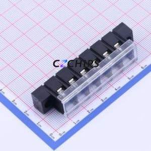 KF38SM-8.25-6P Barrier Terminal Block Through hole Component (THT),P=8.25mm Connector With Cover Plate 8.25mm 1x6P Straight Pin - Product Image 1