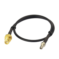 Kabel Pigtail Koaksial RF Konektor TS9 ke SMA Female RG174 untuk Ekstensi Router WiFi, Booster, Antena Komunikasi 4G LTE