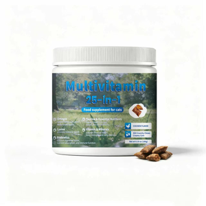 Friandises à mâcher multivitaminées pour chats, 450 bouchées, saveur poulet, <span class=keywords><strong>taurine</strong></span>, lysine, oméga, prébiotiques, absorption rapide, complément alimentaire pour allergies et système immunitaire - Product Image 1