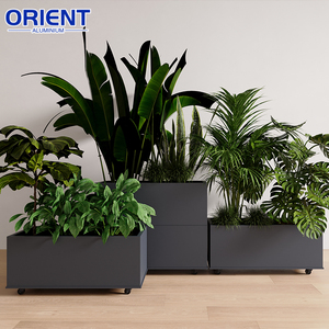 Jardinera Metálica, Diseño Personalizado Disponible, Maceta Cuadrada, Jardinera de Aleación de Aluminio Impermeable - Product Image 1