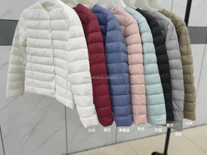 Veste matelassée ultra légère pliable en duvet de canard blanc pour <span class=keywords><strong>femme</strong></span>, <span class=keywords><strong>doudoune</strong></span> à carreaux - Product Image 5