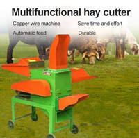 Nouvelle machine à hacher le fourrage multifonctionnelle à moteur essence 680, broyeur d'aliments humides/secs en acier chromo-manganèse, durée de vie de 1 à 2 ans