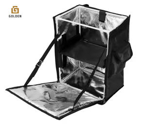 <span class=keywords><strong>Sac</strong></span> à <span class=keywords><strong>dos</strong></span> de livraison de nourriture dorée Sacs de livraison isolés Grand <span class=keywords><strong>sac</strong></span> de livraison de pizza pour chaud/froid avec 4 poches pour <span class=keywords><strong>Uber</strong></span> Eats Camping - Product Image 1
