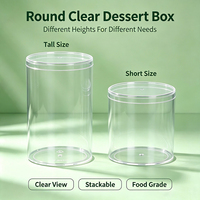Boîte à dessert carrée transparente en plastique SUNSHING, emballage cadeau pour mariage, boîte à gâteau ronde en acrylique, récipient à tiramisu