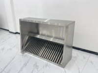 Hotte de cuisine professionnelle en acier inoxydable avec filtre à graisse