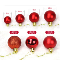 Lot de 6 ou 12 boules de Noël modernes rondes brillantes mates à paillettes, imprimées sérigraphiées, en plastique, pour décoration d'arbre, vente en gros à prix réduit