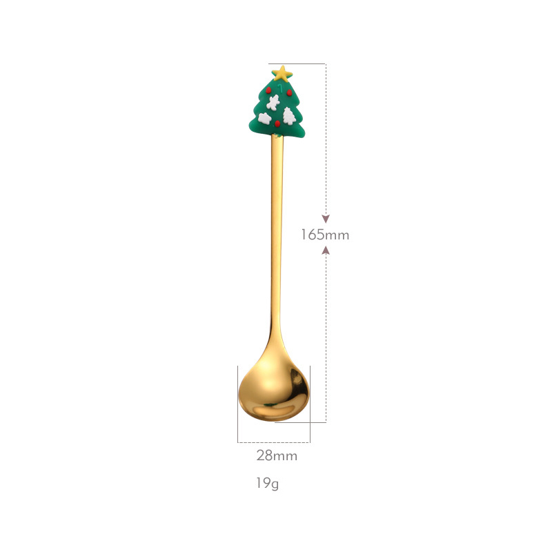 Petite cuillère à arbre dorée