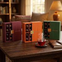 Boîte cadeau de luxe à double ouverture pour chocolats, en carton rigide, fabriquée à la main, avec matériaux recyclés, idéale pour les en-cas