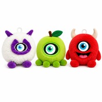 Breloque de sac interactive IA en peluche pour enfants, adorable porte-clés en peluche avec yeux mobiles, en peluche Minky douce, 14 cm, cadeau