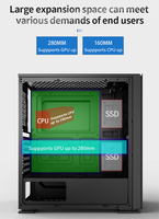 Boîtier d'ordinateur et tour ATX/Micro ATX/ITX boîtier d'ordinateur avec ventilateurs ARGB