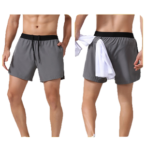 Shorts décontractés mi-longs pour hommes avec cordon de serrage, en polyester respirant, séchage rapide, logo personnalisé, shorts de sport en maille assortis - Product Image 1