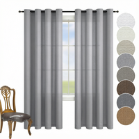 Rideaux modernes en polyester à œillets, plissés, texturés, tissés, unis, voilages, occultants, isolants, ignifuges, toutes saisons pour la maison
