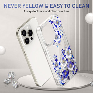 Hot Clear Luxury Design Electroplate Laser Flower Shockproof Mobile <strong>Cell</strong> <strong>Phone</strong> <strong>Case</strong> for iPhone 17 16 15 14 Plus 13 12 11 Pro Max - Product Image 3