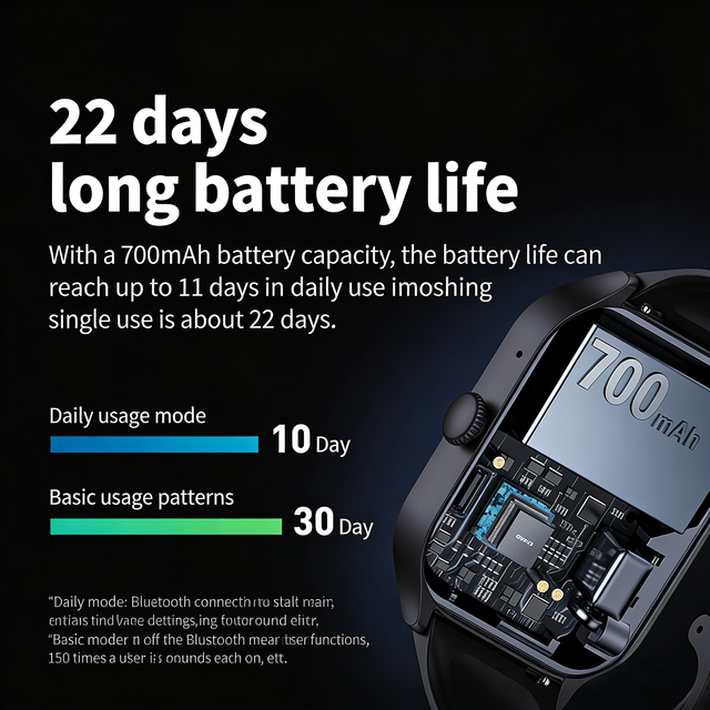 GOTODO 50-51mm TFT Display Smartwatch IP68 Waterproof GPS 5G for AI GPT Voice Assistant 10-15 Days Battery Life Answer