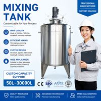 Mélangeur à double enveloppe Ace 300L 500L 1000L pour la fabrication de savon, détergent, shampoing et désinfectant liquide pour les mains