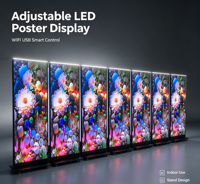 Affichage numérique LED portable et réglable, avec Wi-Fi et USB, pour affiches LED édifiables