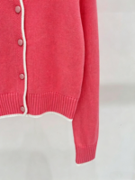 Pull cardigan en tricot à col rond et manches longues pour femme de haute qualité, style décontracté automne-hiver