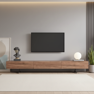 <span class=keywords><strong>Meuble</strong></span> <span class=keywords><strong>TV</strong></span> <span class=keywords><strong>suspendu</strong></span> minimaliste en bois écologique de luxe moderne avec plusieurs tiroirs, adapté aux salons et appartements - Product Image 3