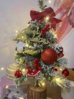 Mini Beleuchteter Weihnachtsbaum-Set Künstliche Tischdekoration Festliche Heimdekoration