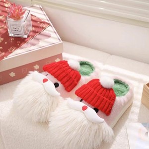 Pantuflas de Felpa Cálidas de Navidad 2025, Pantuflas de Invierno Antideslizantes para Mujer, Zapatos de Casa para Papá <span class=keywords><strong>Noel</strong></span> - Product Image 5