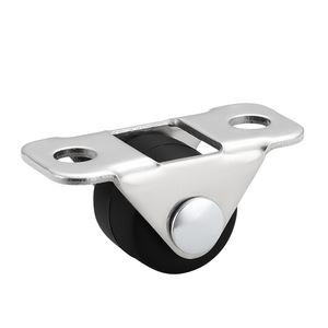 Silent Directional Drawer Casters Black Polyurethane <b>Swivel</b> Wheels Plate Mount Minimalist Furniture Casters - Product Image 3