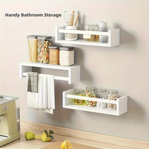 Scaffale Galleggiante in Legno per Cameretta, Cucina, Bagno, Porta Spezie Vintage <span class=keywords><strong>da</strong></span> Parete, Resistente e di Grande Capacità - Product Image 5