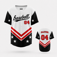 Camisetas de Béisbol Sublimadas OEM para Hombre, Manga Corta, Uniforme de Equipo con Botones, Venta al Por Mayor con Logotipo, Nombre, Número y Patrón Personalizados